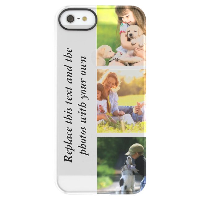 Add your own text and pics  uncommon iPhone case (Back)