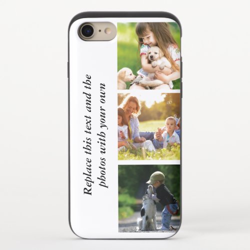 Add your own text and pics  iPhone 87 slider case