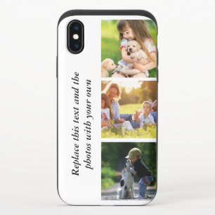 Add your own text and pics iPhone x slider case