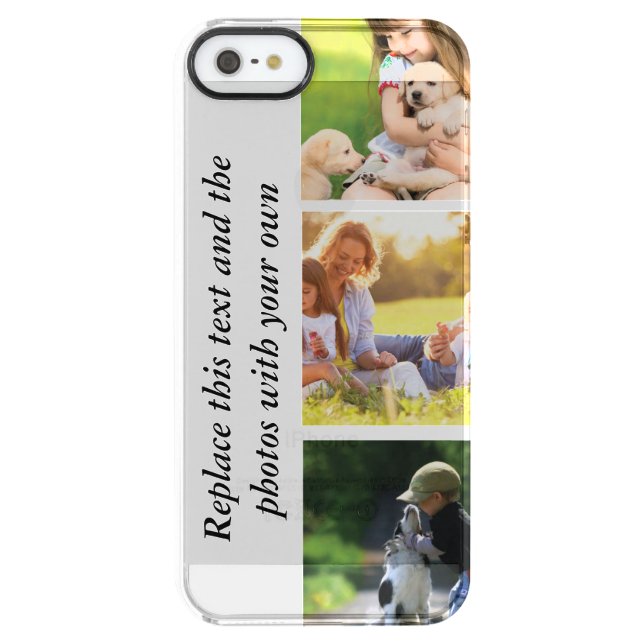 Add your own text and pics  uncommon iPhone case (Back)