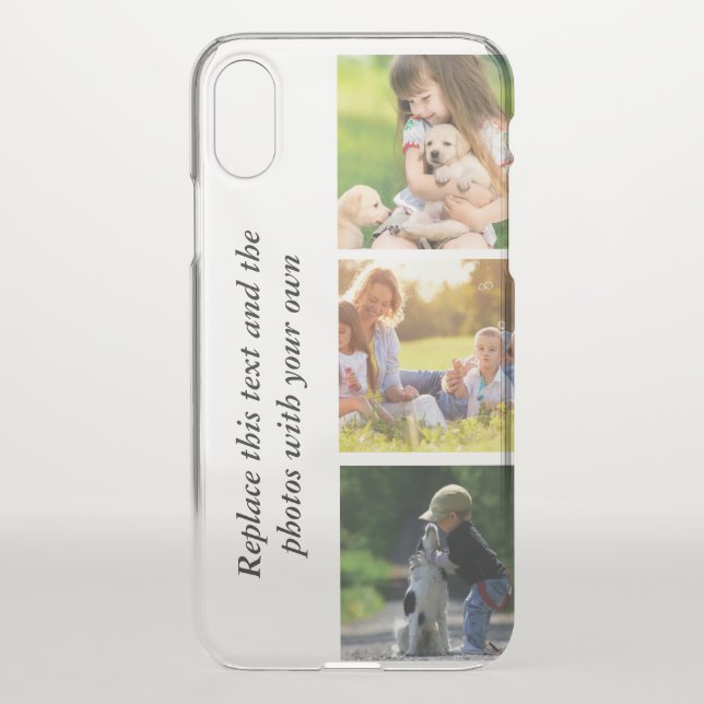 Add your own text and pics  uncommon iPhone case (Back)