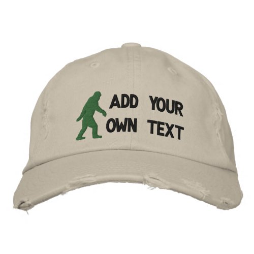 Add your own text Bigfoot logo Embroidered Baseball Cap