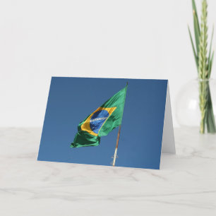 ADD YOUR OWN TEXT Brazilian Flag Card