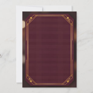 Add YOur Own Text Burgundy Gold Scottish Invitation