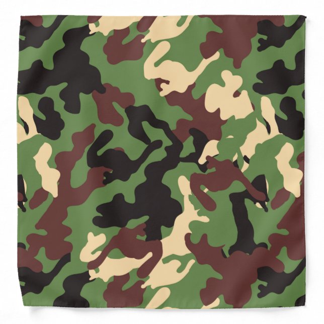 ADD YOUR OWN TEXT Camo Print Bandana (Front)
