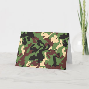 ADD YOUR OWN TEXT Camo Print Card