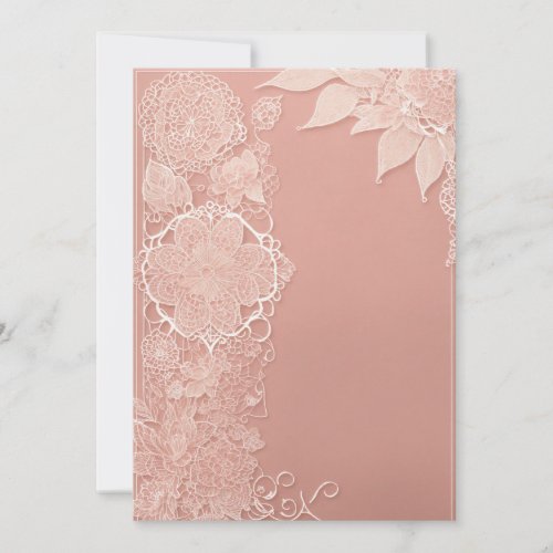 add your own text Dark  fram blush floral wedding  Invitation