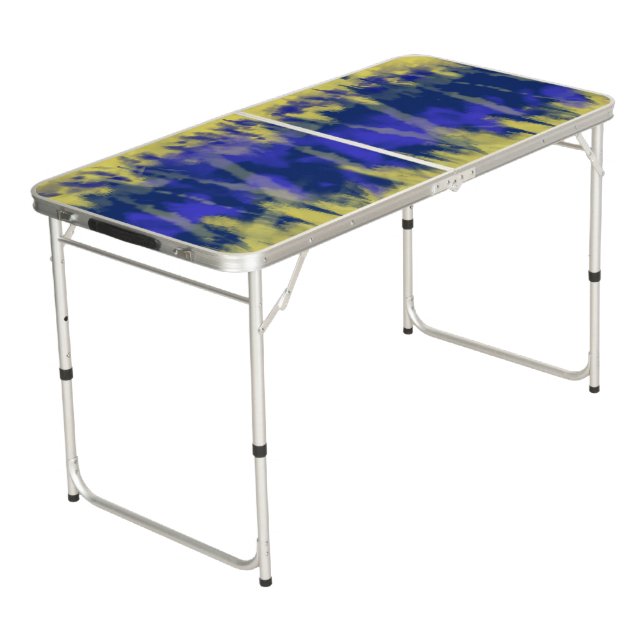 ADD YOUR OWN TEXT  FADED TIE DIE BEER PONG TABLE (Angled)