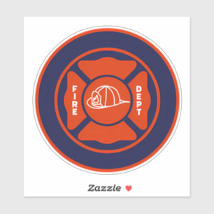 Add Your Own Text Fire Department Sticker