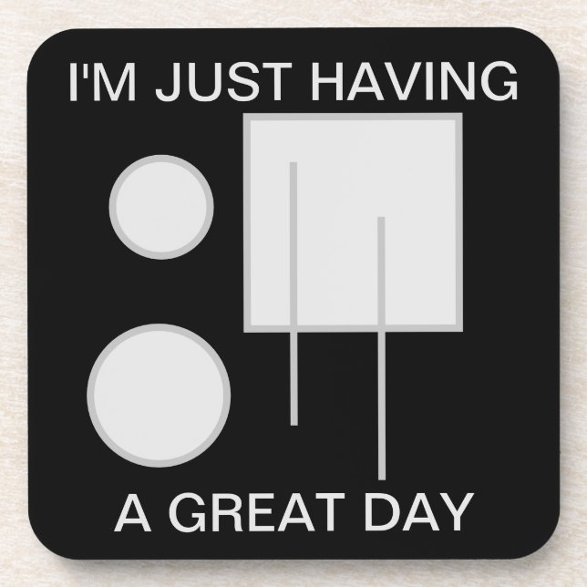 Add Your Own Text Geometric Beverage Coaster (Front)