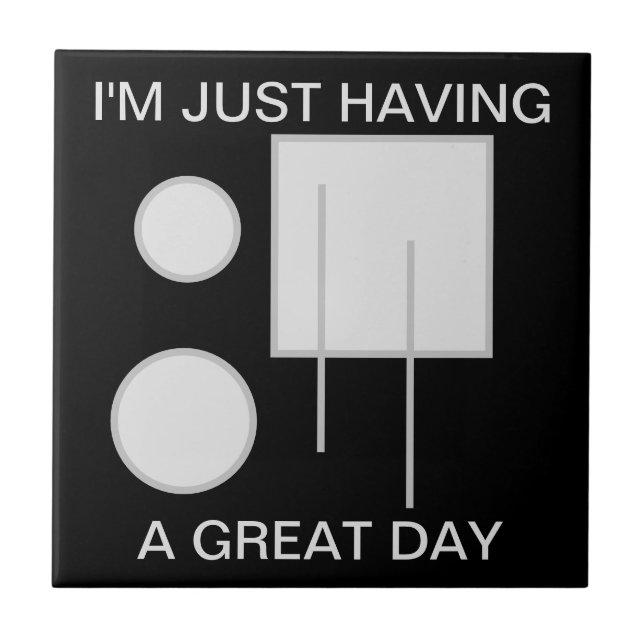 Add Your Own Text Geometric Ceramic Tile (Front)