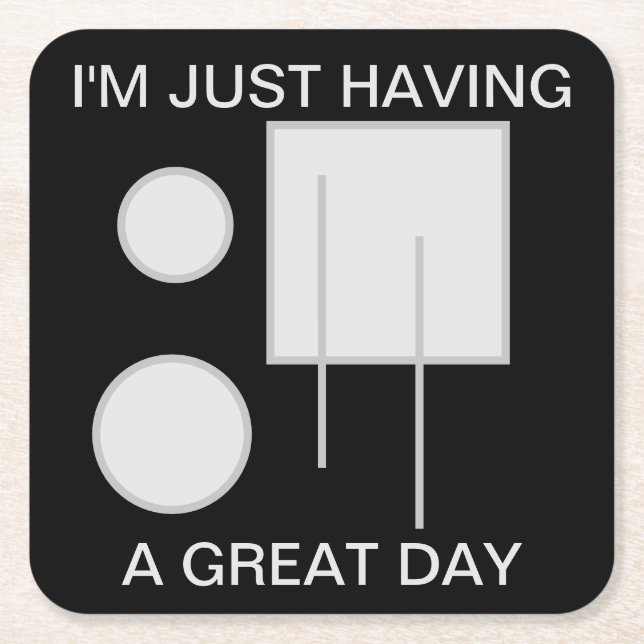 Add Your Own Text Geometric Square Paper Coaster (Front)