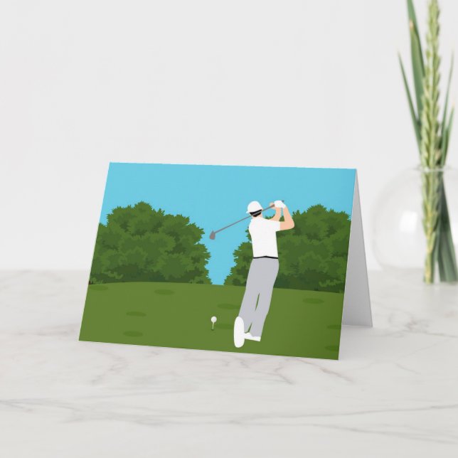 ADD YOUR OWN TEXT Golf Swing Card (Front)