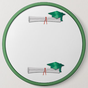 Add Your Own Text Green Graduation Button