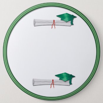 Add Your Own Text Green Graduation Button by Firecrackinmama at Zazzle