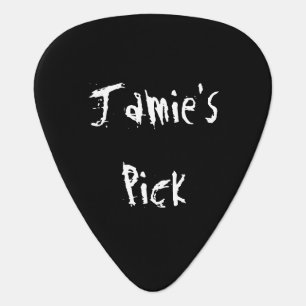 Add your own text guitar pick