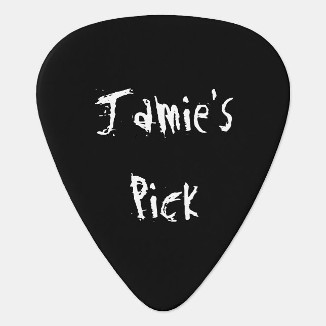 Add your own text guitar pick (Front)