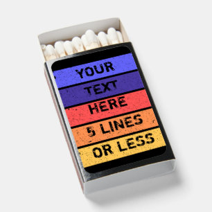 Add Your Own Text Here Retro Vintage Sunset Matchboxes