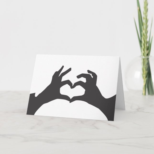 ADD YOUR OWN TEXT Love Heart Card (Front)