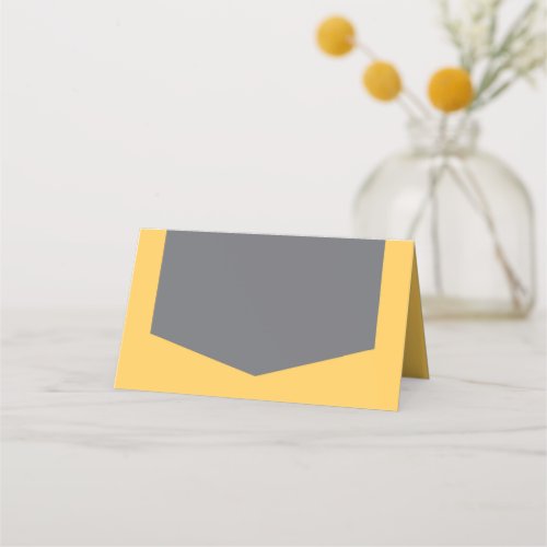 Add Your Own Text Modern Light Orange and Grey Place Card