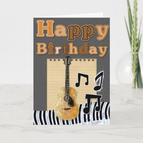 Add Your Own Text Musical Birthday Card