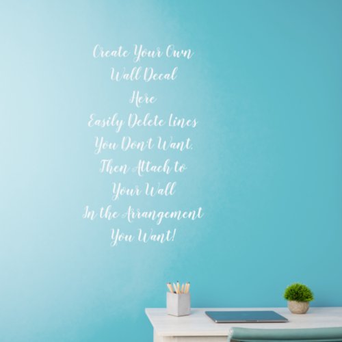 Add Your Own Text Name Verse Saying Poem Message   Wall Decal