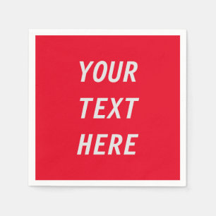 Add Your Own Text Napkins