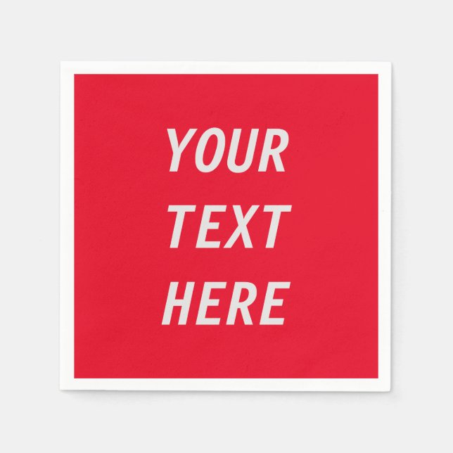 Add Your Own Text Napkins (Front)