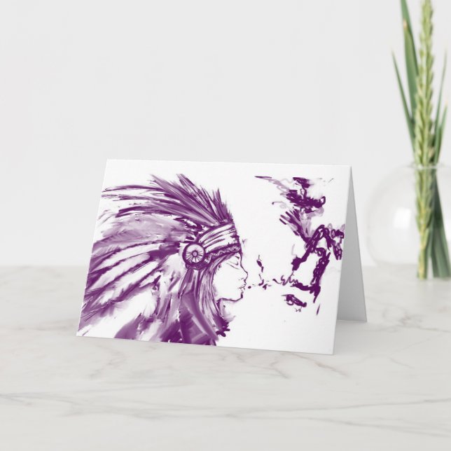 ADD YOUR OWN TEXT Native American Artwork Card (Front)