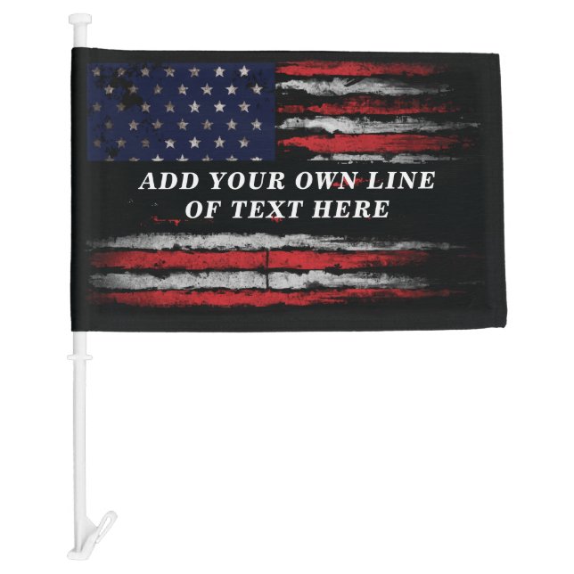 Add your own text on grunge American flag (Front)