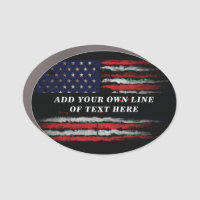 Add your own text on grunge American flag