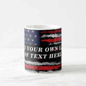 Add your own text on grunge American flag Coffee Mug