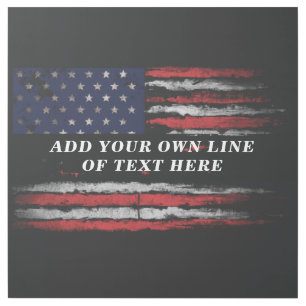 Add your own text on grunge American flag Gallery Wrap