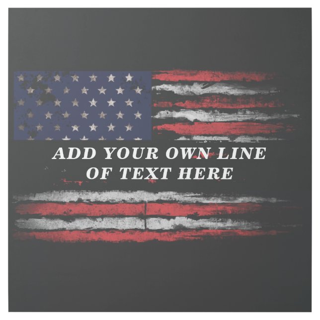 Add your own text on grunge American flag Gallery Wrap (Front)