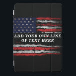 Add your own text on grunge American flag iPad Pro Cover<br><div class="desc">Add your own text on grunge American flag</div>