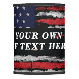 Add your own text on grunge American flag Lamp Shade