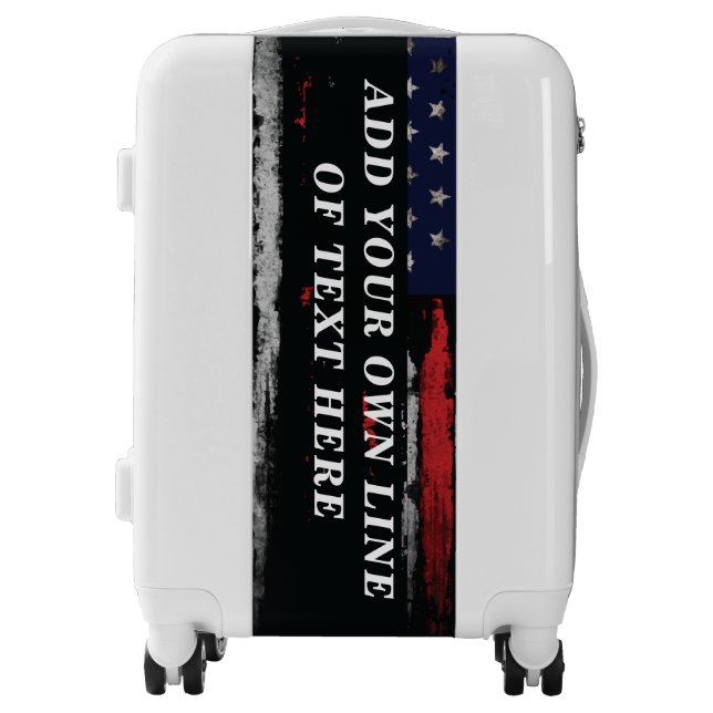 Add your own text on grunge American flag Luggage (Front)