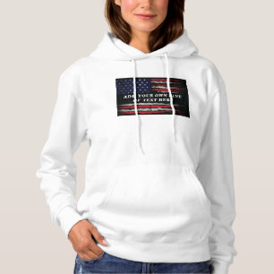 Add your own text on grunge American flag T-Shirt Hoodie