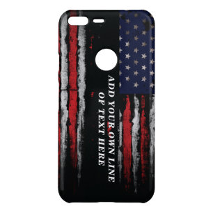Add your own text on grunge American flag Uncommon Google Pixel XL Case