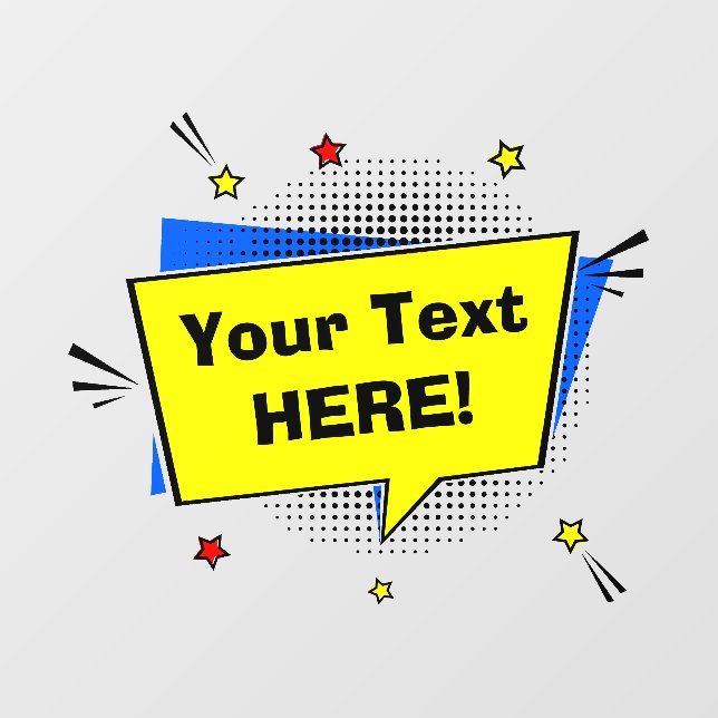 Add Your Own Text or Name Here!  Wall Decal (Front)