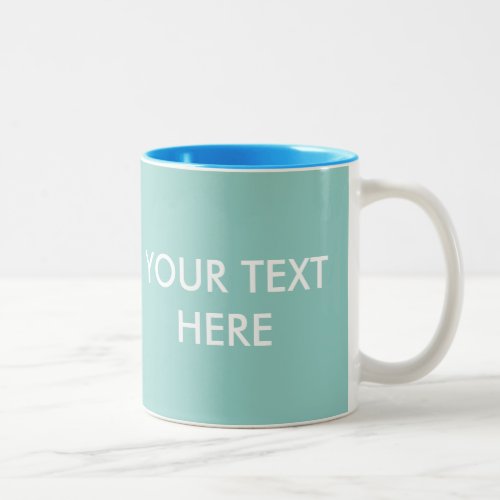 ADD YOUR OWN TEXT  PHOTO Two_Tone COFFEE MUG