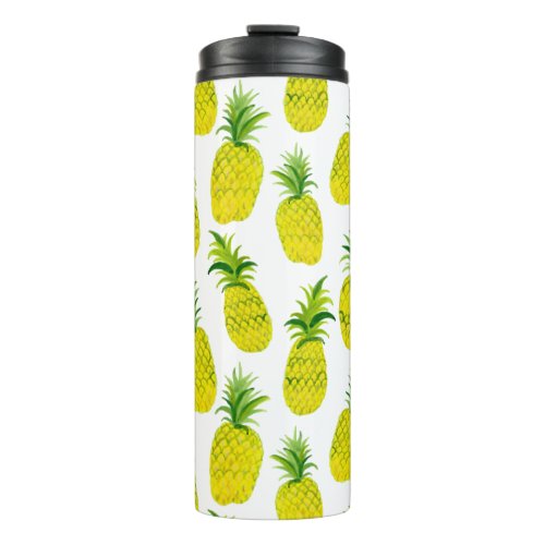 Add your own text Pineapple Party Watercolor Thermal Tumbler