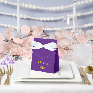 ADD YOUR OWN TEXT purple  Favor Boxes