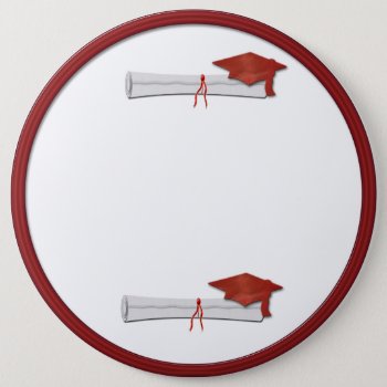 Add Your Own Text Red Graduation Button by Firecrackinmama at Zazzle