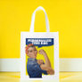 Add Your own Text Rosie the Riveter Personalized Grocery Bag