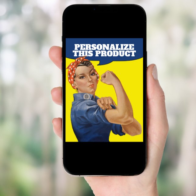 Add Your own Text Rosie the Riveter Personalized Poster (Front Digital)