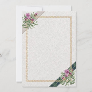 Add Your Own Text Scottish Thistle Celtic Tartan Invitation