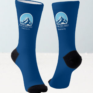 Add your own text ski resort mountain hiking socks