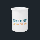 Add Your Own Text Slogan Minimalist Modern Plain Beverage Pitcher<br><div class="desc">Represent yourself with this modern,  elegant design. This template can be customized to meet all professional occupations.</div>