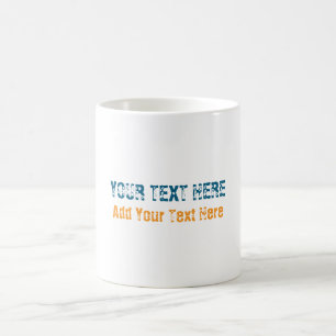 Add Your Own Text Slogan Minimalist Modern Plain Coffee Mug